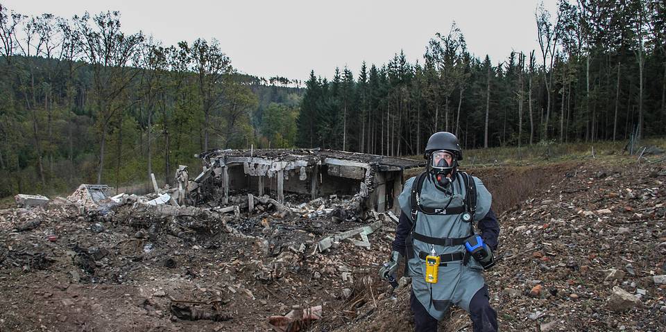 Взрывы боеприпасов в деревне Врбетица.