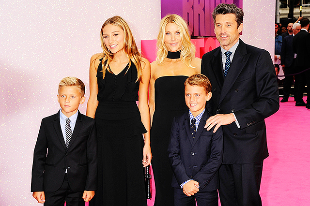Патрик Демпси с супругой Джиллиан и детьми