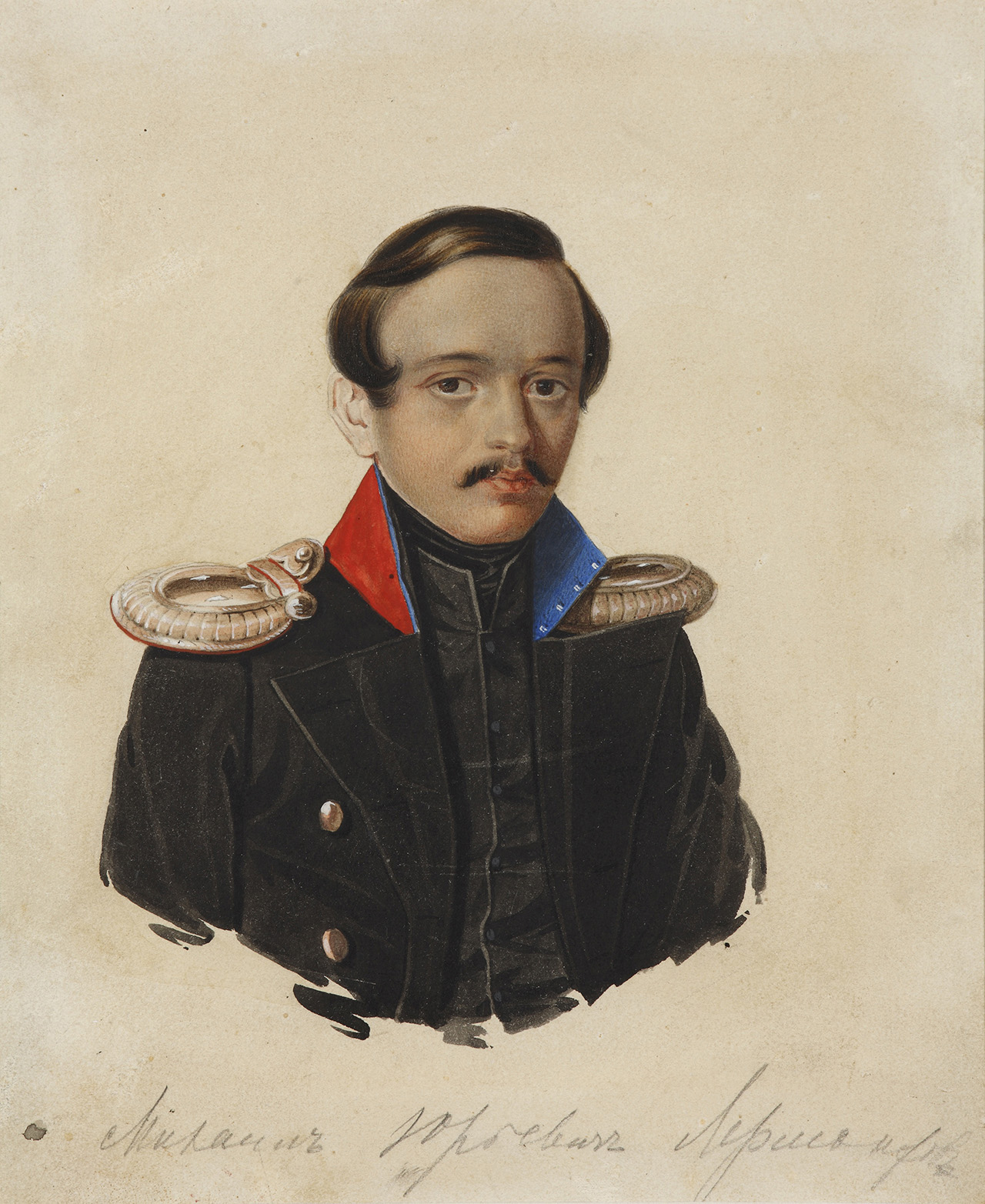 Портрет поэта Михаила Юрьевича Лермонтова, 1839-1840 годы 