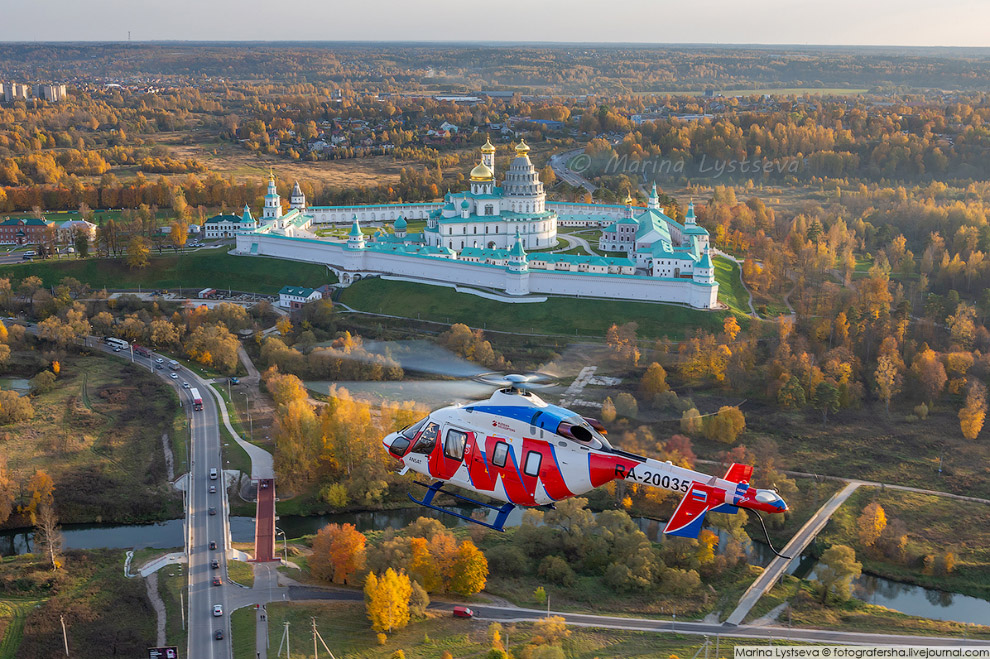 Осенняя Москва с вертолета Путешествия,Россия,фото