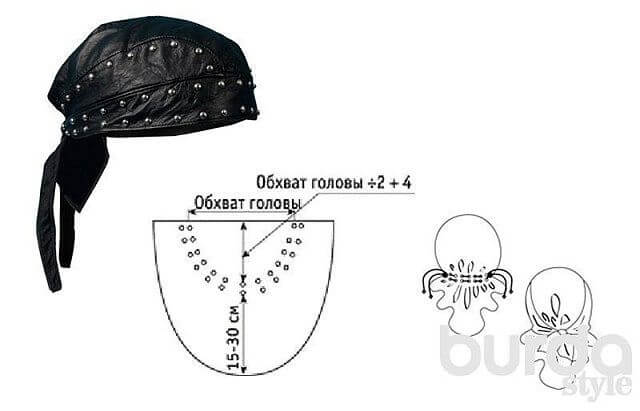 Летом пригодится. Как выкроить и сшить бандану бандана,женские хобби,рукоделие,своими руками,шитье