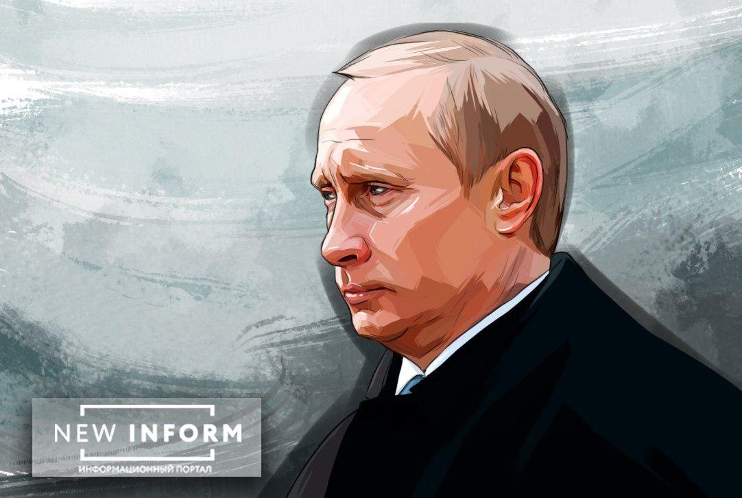 Путин в профиль рисунок