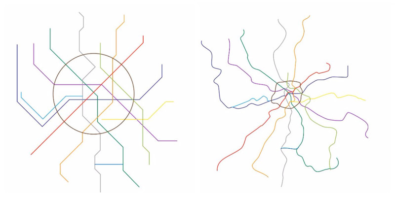 Как выглядит карта метро москвы на самом деле