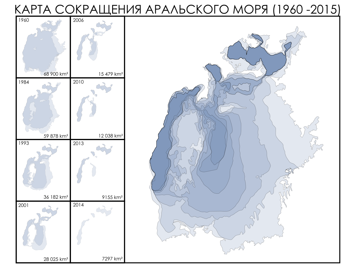 аральское море в 1960 году