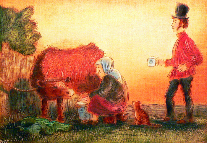 «Арина Родионовна и Александр Сергеевич»: Душевно-шуточная серия картин о поэте и его няне «Арина Родионовна и Александр Сергеевич»: Душевно-шуточная серия картин о поэте и его няне