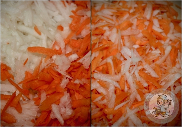 Салат из дайкона с морковкой Еда, Рецепт, Дайкон, Морковь, Салат, Длиннопост