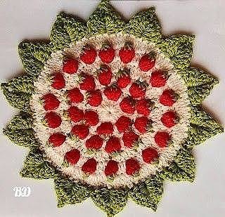 Узор «Клубнички» крючком: схема и видео мастер-класс Узор «Клубнички» крючком: схема и видео мастер-класс вязание