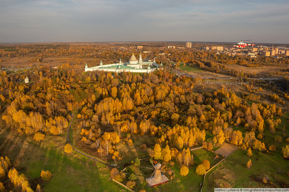 Осенняя Москва с вертолета Путешествия,Россия,фото