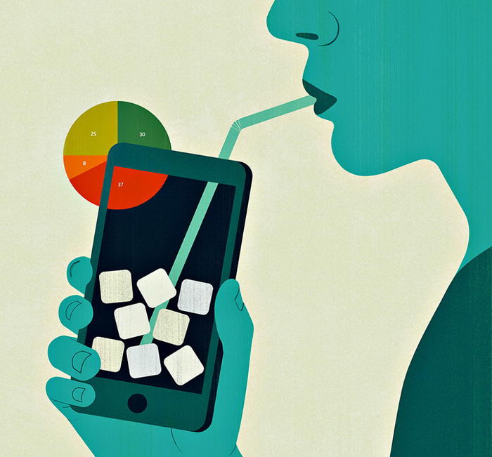 Ироничные иллюстрации: Сатира на развлечения современного мира. 