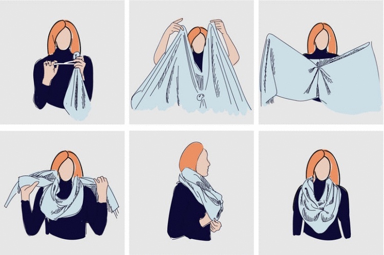 12 способов красиво завязать платок на шее 