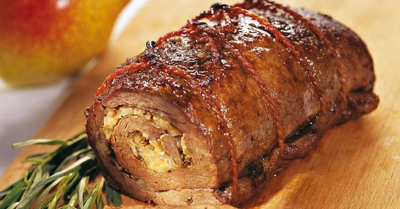 рулет из курицы с беконом