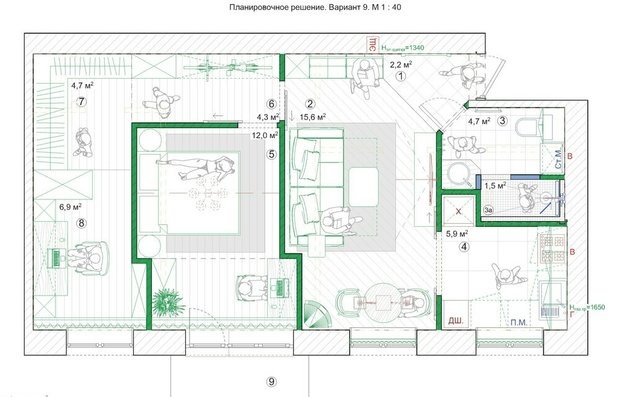 Как унылую хрущевку 56 м² превратили в стильное современное жилье: фото до и после после, много, хранения, кирпич, использовали, отделки, стеклоблоки, столом, место, деревянными, гостиной, небольшой, кабина, делают, квартире, ремонтаДля, подоконник, предусмотрели, входной, душевая