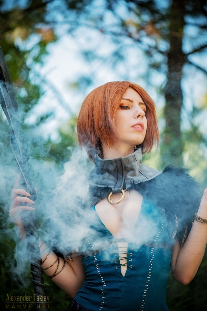 Косплей. Серый Страж - Героиня Ферелдена из Dragon Age: Начало Игры,косплей