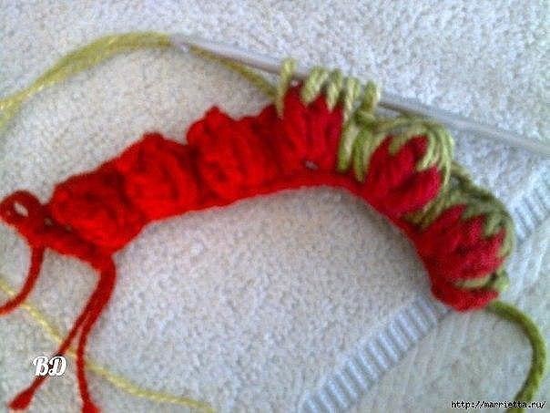 Узор «Клубнички» крючком: схема и видео мастер-класс Узор «Клубнички» крючком: схема и видео мастер-класс вязание