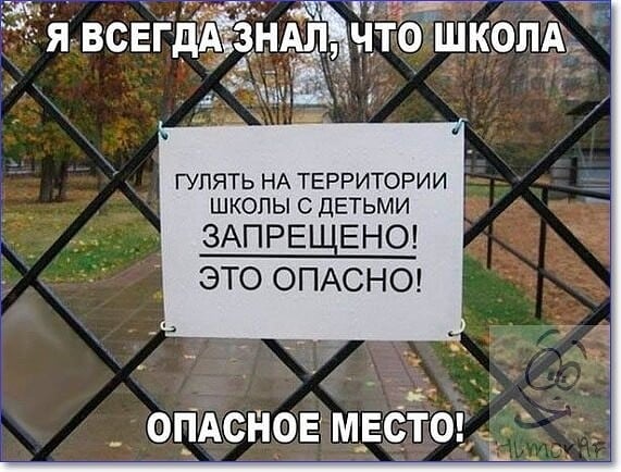 Возможно, это изображение (один или несколько человек и текст «я всегда да знал, что школа гулять на территории школы с детьми запрещено! это опасно! опасное место!»)