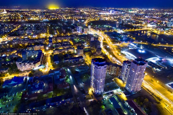 Панорамы ночного Челябинска с высоты (9 фото)