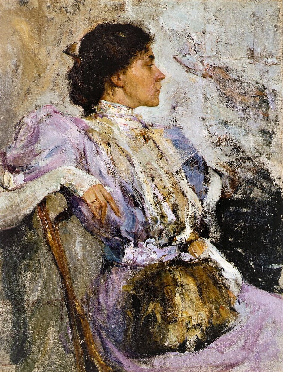 «Дама в лиловом. (Портрет неизвестной)», 1908