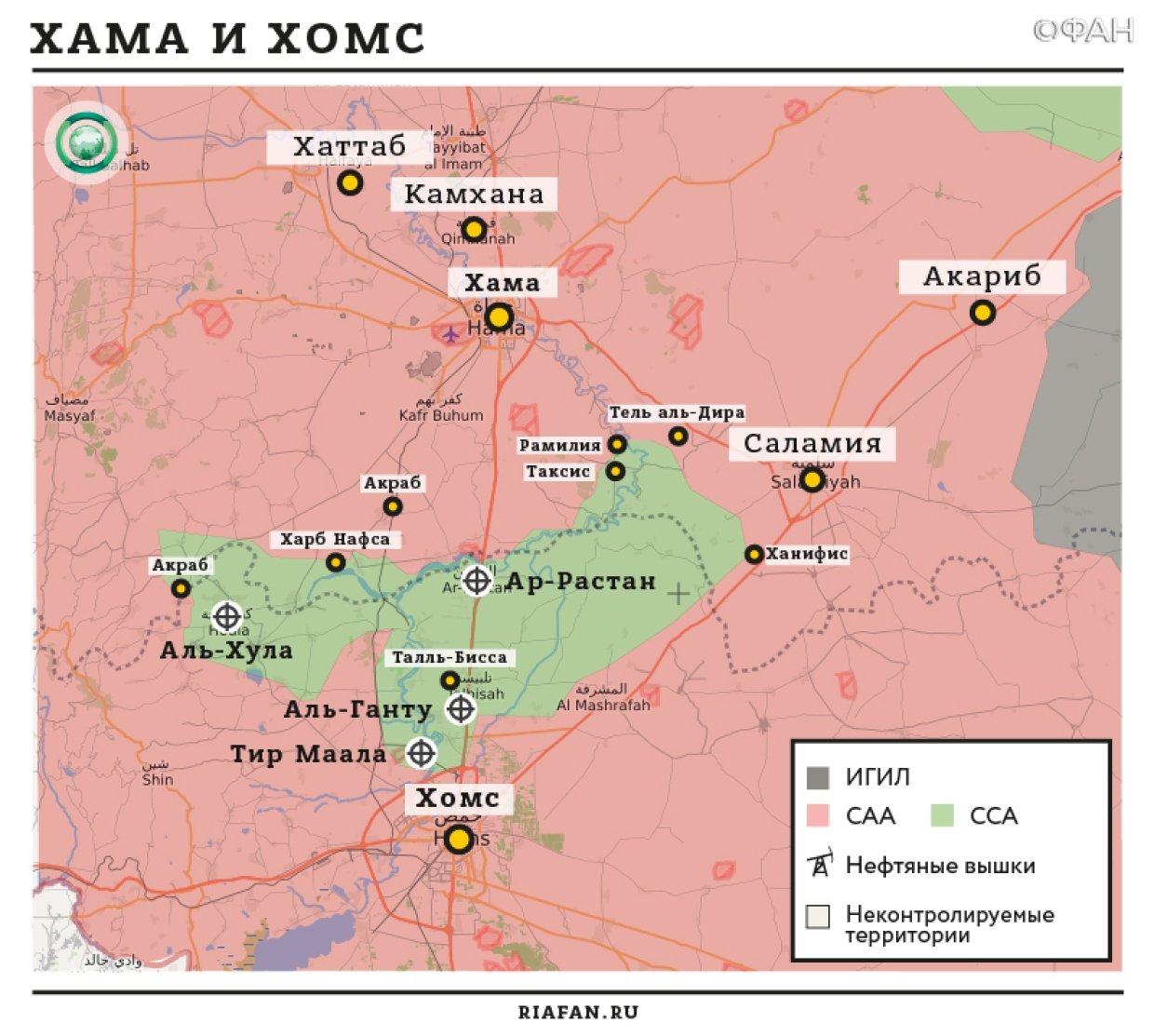 Карта военных действий — Хама