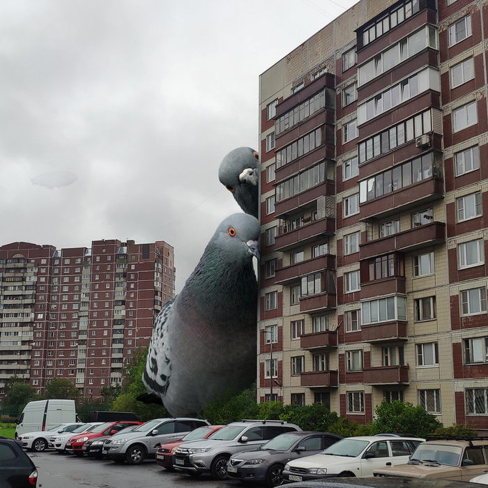 Гигантские животные в русских городах: проект Вадима Соловьева Гигантские животные в русских городах: проект Вадима Соловьева