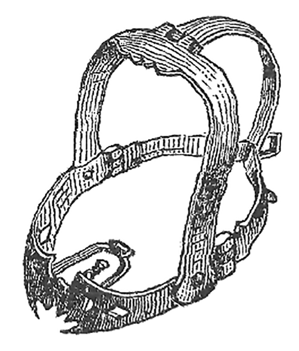 Маска с железным язычком, который должен был обездвижить язык женщины.