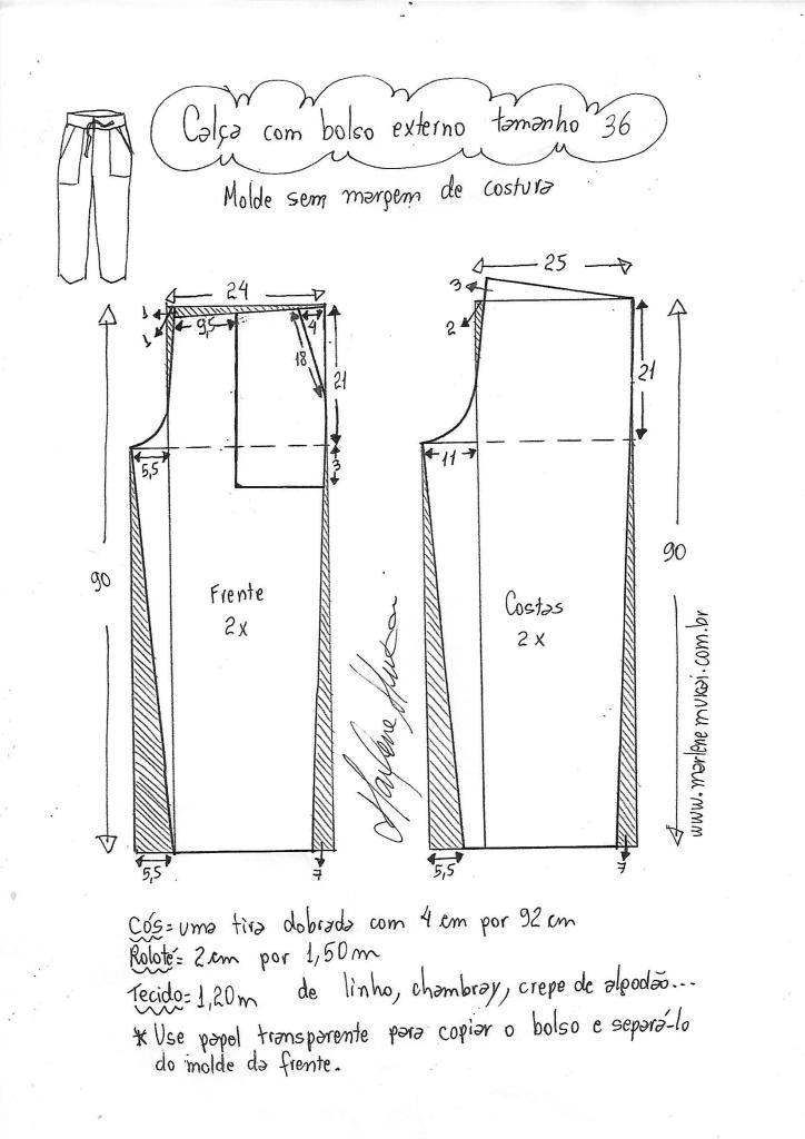 Выкройка брюк с внешними карманами від від 36 до 56 выкройка брюк,одежда,своими руками