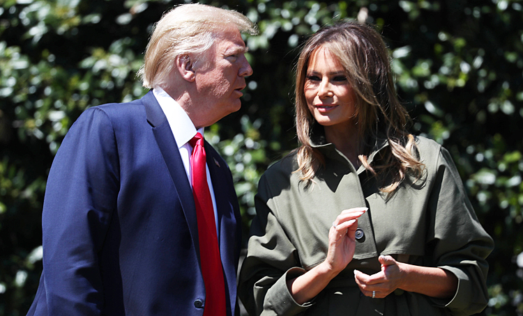 Мелания Трамп появилась на публике спустя полтора месяца самоизоляции