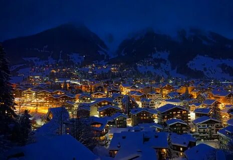 Зимний вечер в Швейцарии - ЯПлакалъ.
