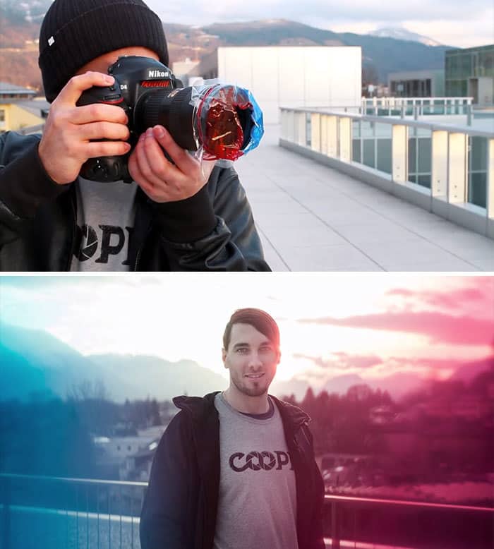 Create An Arty Filter With Colored Plastic Bags