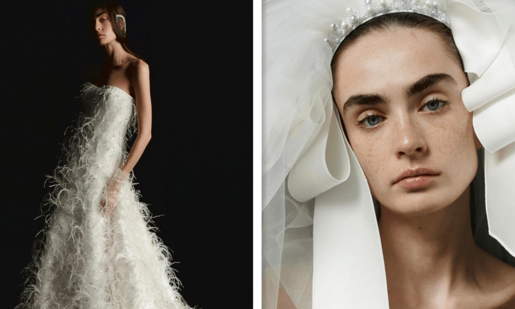 Шелк цвета крем-брюле и сверкающие пайетки: свадебная коллекция Valentin Yudashkin 2026