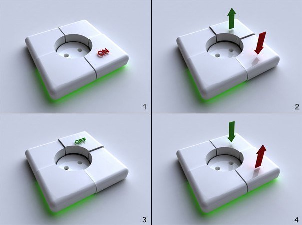 Розетка с выключателем интересеное, мебель, необычное, розетки