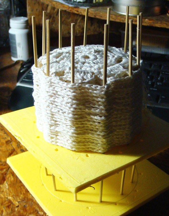 Гениально! Приспособление для выравнивания и отпаривания мотивов вязание полезные советы