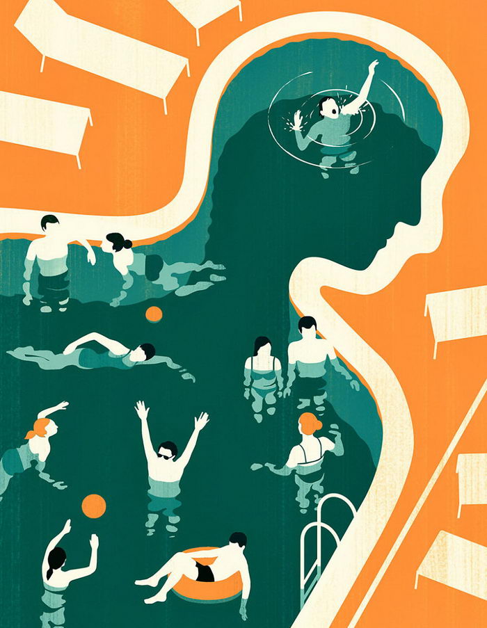 Ироничные иллюстрации: Сатира на развлечения современного мира. 