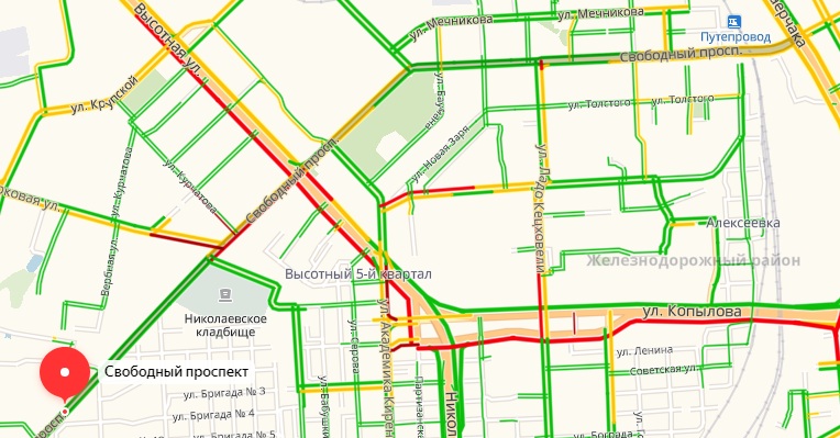 Карта выделенных полос в екатеринбурге