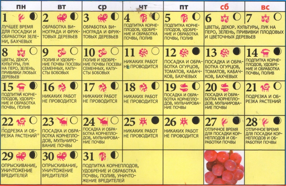 Лунный календарь садовода огородника 2017