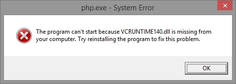 Vcruntime140.dll Missing Error Windows 10