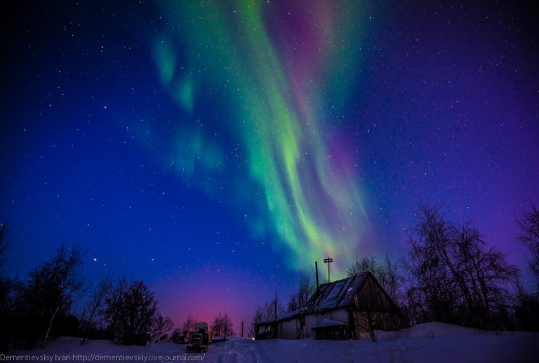 Гипнотизирующее зрелище: северное сияние в апреле Гипнотизирующее зрелище: северное сияние в апреле зима,Карелия,северное сияние