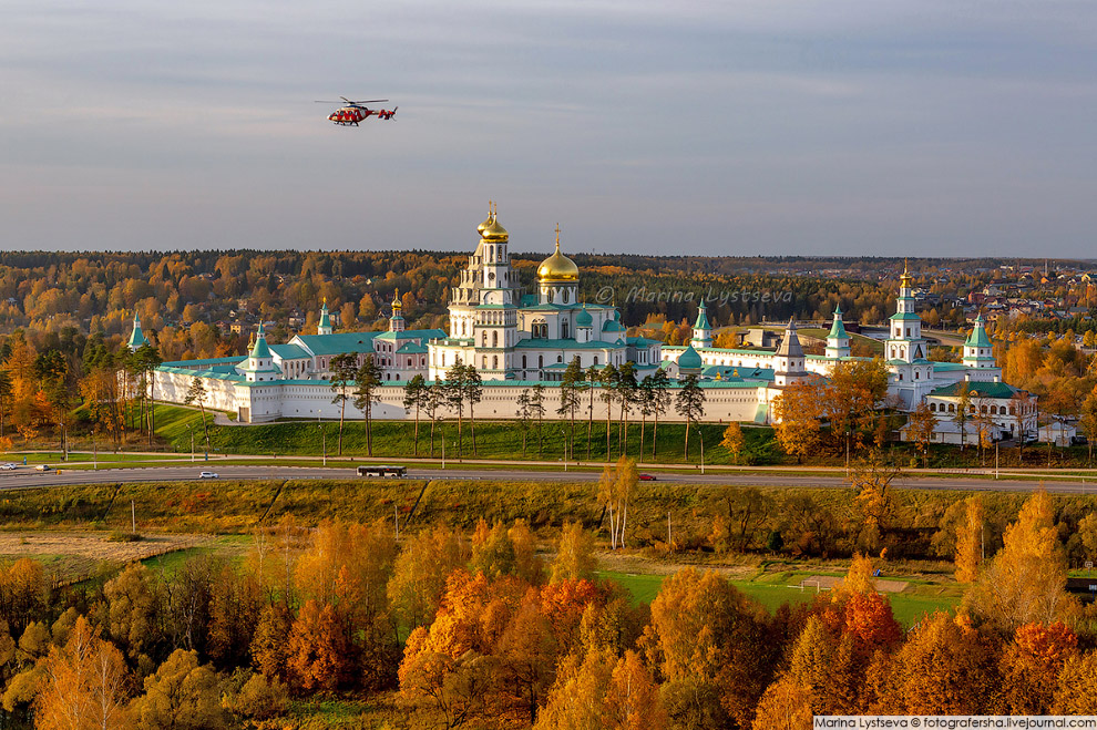 Осенняя Москва с вертолета Путешествия,Россия,фото