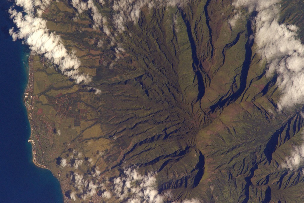 Гавайские острова астронавт, земля, космос, красота, мкс, планета, природа, фотография