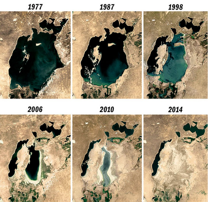 Аральское море высыхание по годам