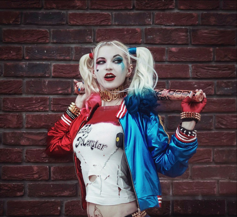 Безбашенный Косплей на очаровательную Харли Квинн Безбашенный Косплей на очаровательную Харли Квинн Игры,косплей