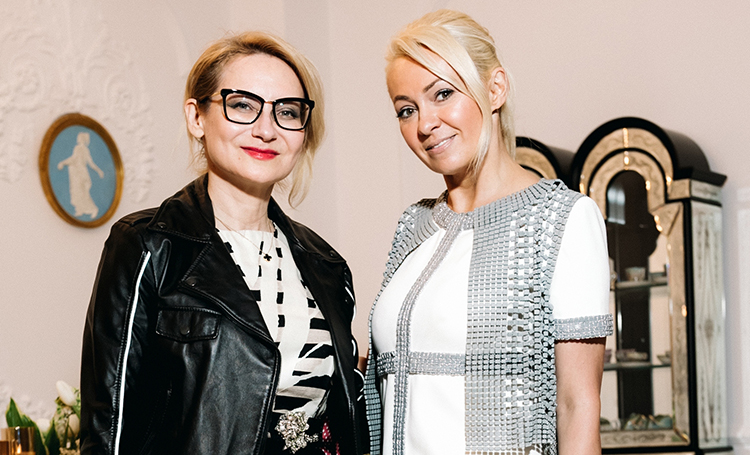 Эвелина Хромченко, Евгений Плющенко и другие на ужине и выставке платьев Яны Рудковской