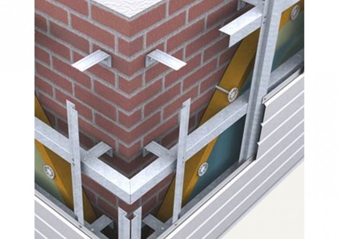 Вентилируемый фасад в разрезе