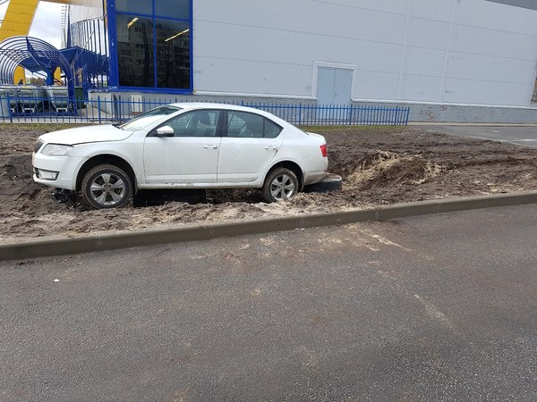 Любитель парковки на газоне купчино, лента, авто