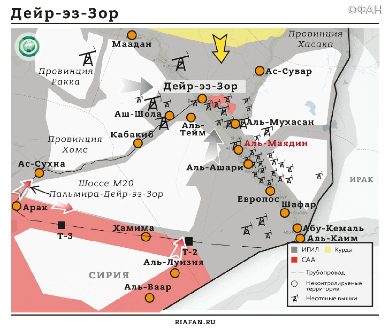 Карта военных действий — Дейр эз-Зор