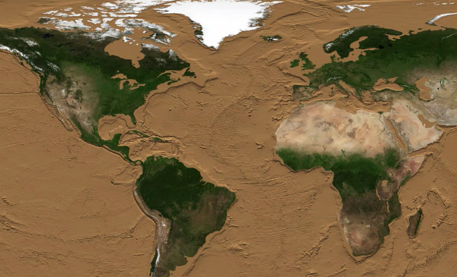 Как будет выглядеть Россия и мир, если уровень океана упадет на 100 метров: смотрим карты ученых