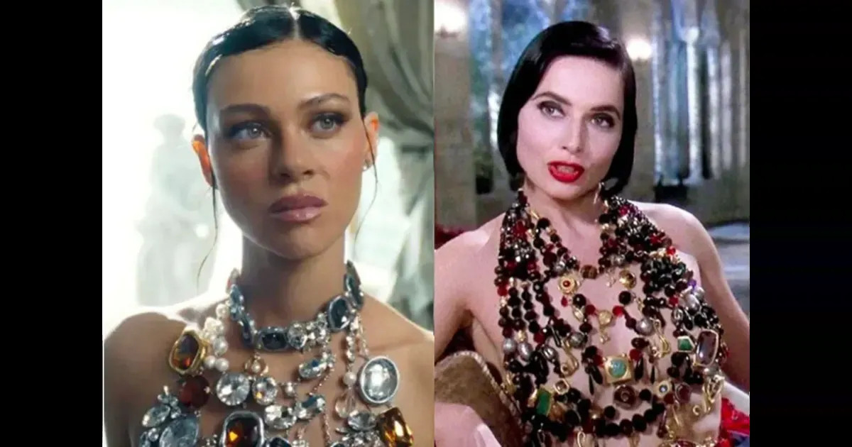 "Худший кастинг". Никола Пельтц повторила на экране образ Изабеллы Росселлини из "Смерть ей к лицу", и в сети её высмеяли за "деревянную" игру