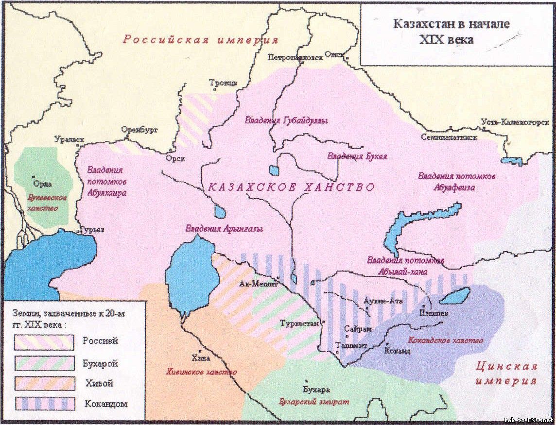 Рос казахстан. Казахстан в начале 19 века карта. Карта Казахстана в 18 19 веке. Карта казахского ханства в 19 веке. Карта Казахстана 19 века.