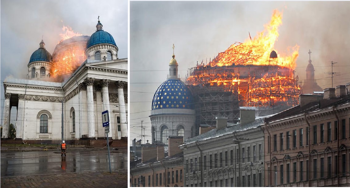 Сгоревшая церковь в санкт петербурге