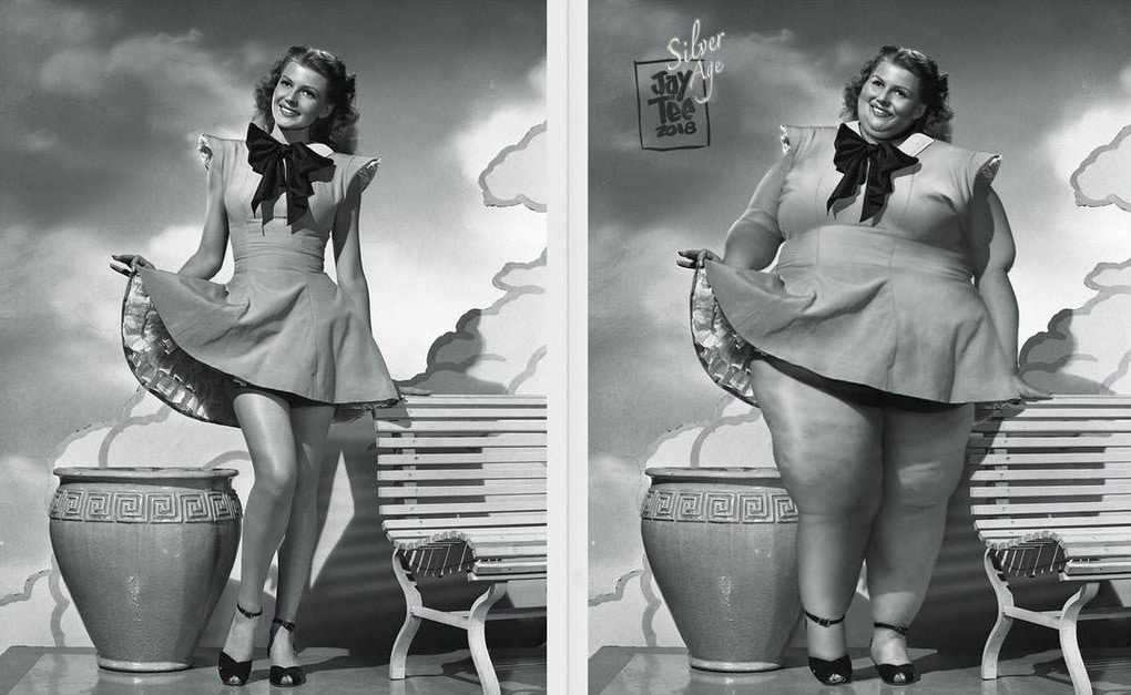 Художник добавляет звездам лишние килограммы, желая показать, что красота бывает любых размеров бодипозитив