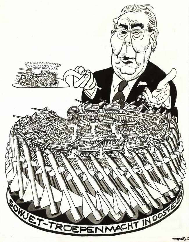 Чем был опасен врагам Леонид Брежнев:  наглядно в  карикатурах  западных журналов 60-х - 80-х Война и мир